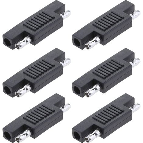 Sollbry 6 pièces SAE à SAE Polarité Inverse Adaptateur Déconnexion Rapide SAE Mâle à Mâle Connecteurs SAE Câble Prise pour Panneau Solaire, Automobile (1/5)