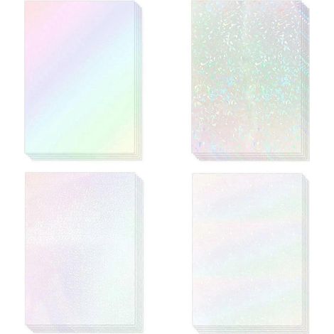 20 feuilles de papier autocollant holographique format A4, étiquettes de lamination en vinyle -- (1/5)