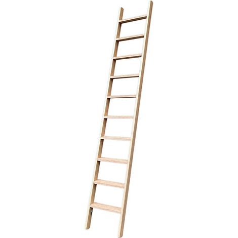 Scala soppalco in legno di lunghezza 3.20m per raggiungere 2.91m - HIM1899/11 (1/5)