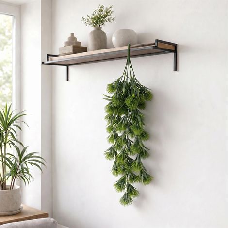 Artificial 75cm Green Thistle Trailing Hanging Plant Faux Floral (1/4)