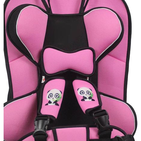 Siège Auto Rehausseur Haut Dossier Portable Polypropylène Convertible Bébé Enfant Rose (1/4)