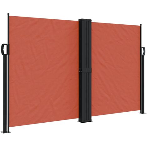 Maison Exclusive - Seitenmarkise Ausziehbar Terrakottarot 140x600