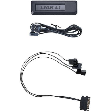 Contrôleur sans fil Lian Li UNI Fan L pour ventilateurs SL Wireless, TL Wireless et Strimer Wireless avec câble SATA PWM - Noir (1/5)