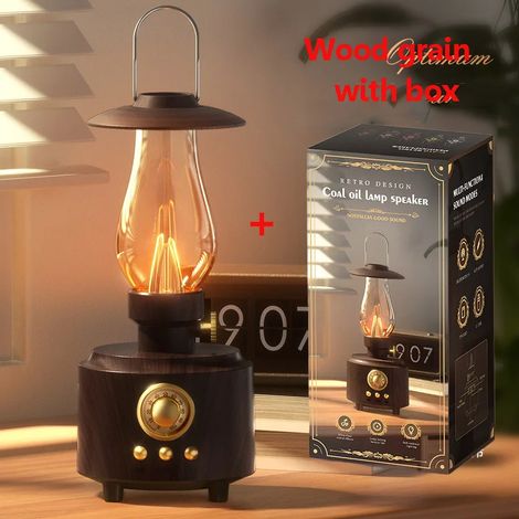 Radio FM rétro, enceinte Bluetooth, lumière d'ambiance, caisson de basses puissant, lecteur de musique, compatible carte TF, USB, AUX, décoration intérieure. (1/5)