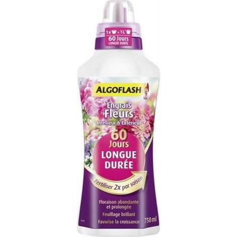 ALGOFLASH. - Engrais fleurs longue durée 60 jours 750ml (1/3)