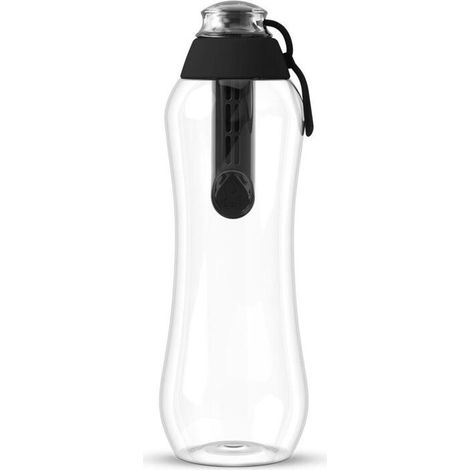 Botella de filtro de agua Dafi negra de 0,5 l + filtro (1/4)