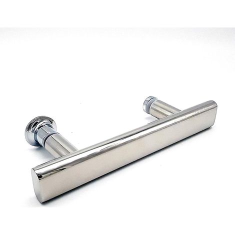 poigne De Porte De Douche Chrome Centres De Trou 145 Mm 215 Mm De Long Convient Pour Cloisons De Douche (1/3)