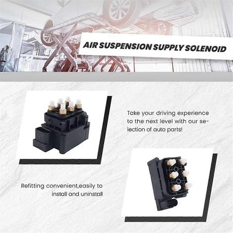 Vanne de distribution de pompe à air, électrovanne d'alimentation de suspension pneumatique-- (1/5)