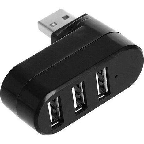 Concentratore USB 2.0 a 3 ripartitore porta USB estensore USB 2.0 90-180 rotante per portatile PC tablet stampante fotocamera