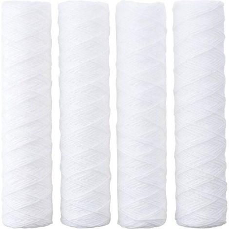 Confezione da 4 cartucce di ricambio per filtro dell'acqua da 10 pollici per qualsiasi sistema di osmosi inversa (1/4)