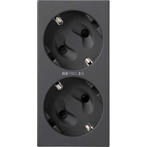 Base doble schuko por corte con led grafito SIMON 50010432-038 (1/3)