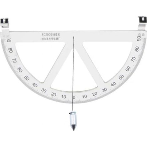Jauge d'angle en alliage avec échelle semi-circulaire transparente pour des mesures précises d'ingénierie minière et de chantier de construction (1/5)