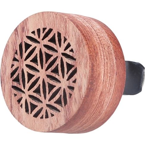 Diffuseur Dhuile Essentielle Pour Voiture - Clip Ventilation En Bois Avec Pierre Lave - 35 mm - 1 Pièce (1/5)