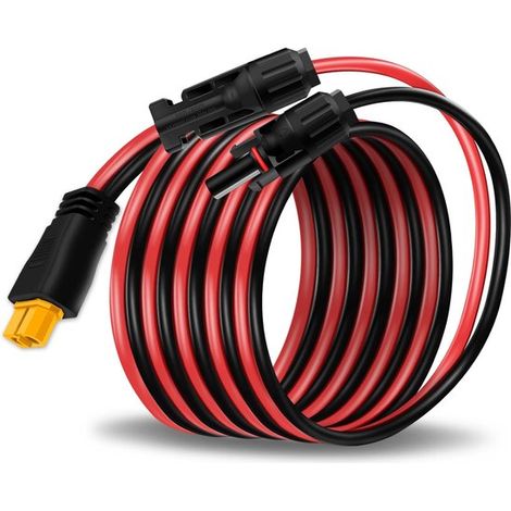 Cable colector solar adaptador XT60-12 AWG / 3,3 60 cm, Resistente IP67, Cable extensión solar estaciones energía portátiles generadores solares (1/5)