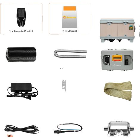 Chauffage à air diesel, contrôle Bluetooth, design compact, 8KW 12V 110-240V (1/2)