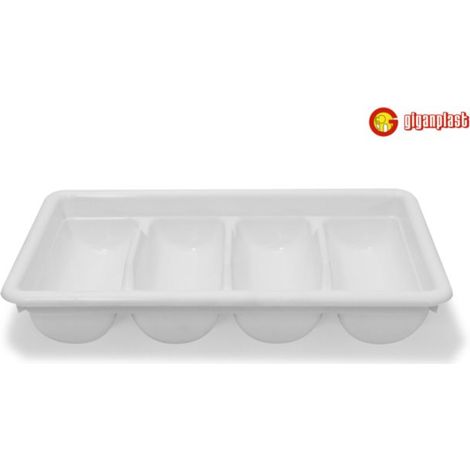 Giganplast cassetta porta posate bianca self service