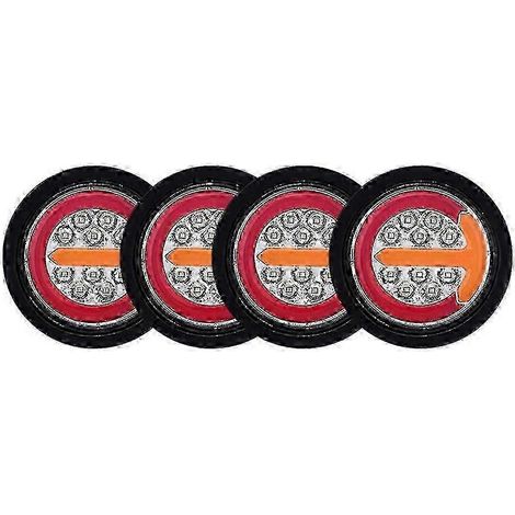 Anhängerkompatible LED-Rückleuchten, 4/5 Zoll, 12 V, 24 V, dynamisches Rücklicht, GT (1/5)
