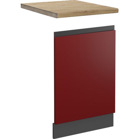 Frontblende R-Line, Rot, 45 cm , AP Eiche, Vicco