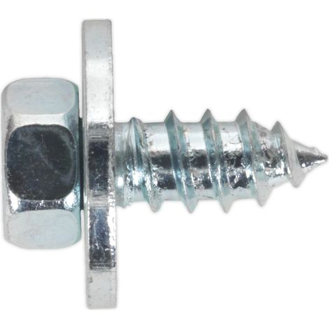 Sealey ASW121 Zinc Plated Acme Screw with Captive Washer M12 x 1/2"" - Pack of 50 (1/2)