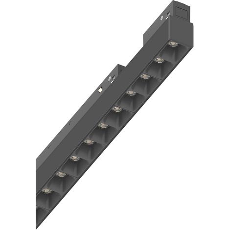 Supporto Lineare Binario On-Off Ego Alluminio Nero Led 13W 3000K Luce Calda (1/3)
