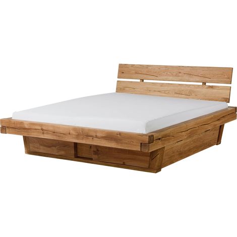 Letto con cassetti in legno di rovere 218x218x90 oliato naturale BALKENMÖBEL 112