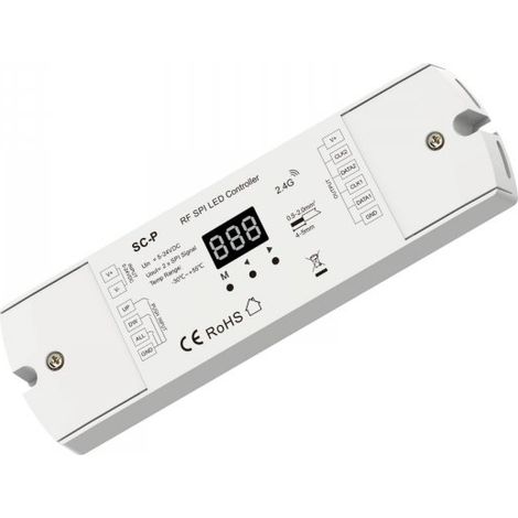 Controller SPI per Strisce LED Running Scale, RF 2.4GHz, 3 Push Pulsanti, 5-24V DC