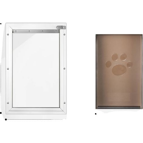 Porte pour animaux, cadre en aluminium, design résistant aux intempéries, L (1/2)