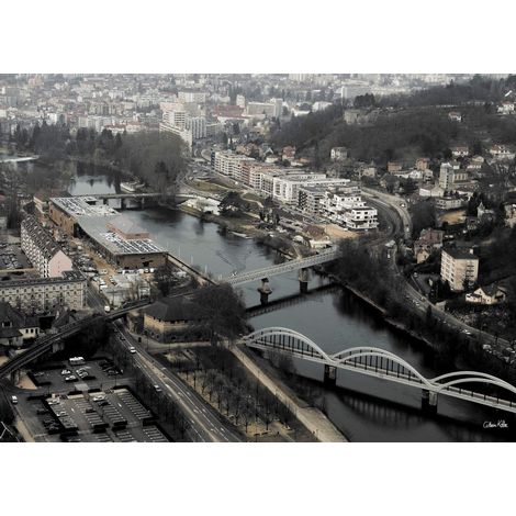 Tableau sur toile vue de la citadelle Besançon 45x65 cm - Impression sur Toile Murale Décorative - Image imprimée en HD sur Toile - Toile sur Châssis en Bois FSC - Fabriqué en France
