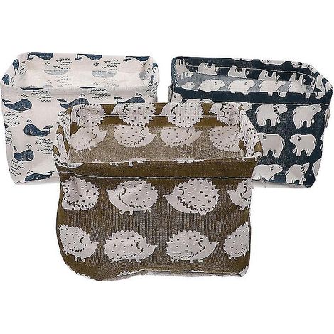 Panier de rangement pliable en 3 pièces