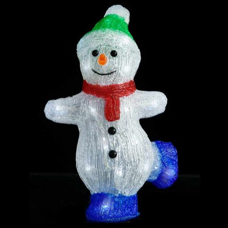 vidaXL Figura de muñeco de nieve de acrílico navideño LED 30 cm (1/2)