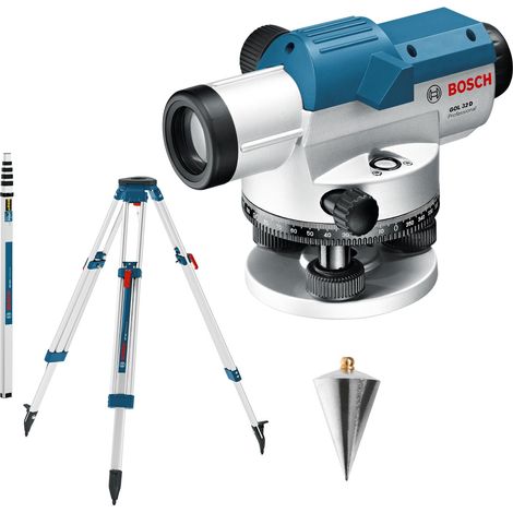 Bosch livellamento ottico GOL 32 D con treppiede da cantiere BT 160 + stadia GR 500 - 0601068502 (1/3)