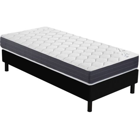 Matelas Ramage + sommier Newkit - 90x190 - Ressorts - Hauteur 25 cm - Soutien ferme (1/5)