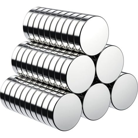 Aimants 60PCS, Aimant Ultra Puissant pour Frigo 10X2mm, Petits Aimants Ronds pour Réfrigérateur, Plaque Magnétique, Porte, Tableau Noir, Carte - Boîte de Rangement Gratuite Incluse (1/5)