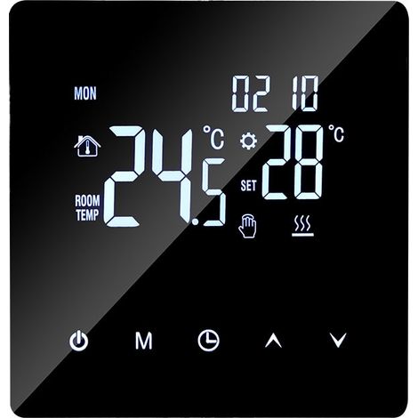 Termostato programable para calefacción eléctrica K2M con pantalla táctil LCD y aplicación móvil, resistente a las heladas, ideal para el hogar, la escuela o la oficina (K2MH16A). (1/5)