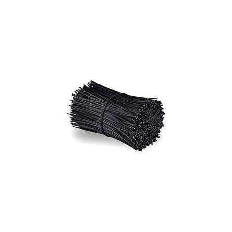 (Noir) Fil plastifié, 1 000 attaches de câble, attaches d'emballage, attaches de câble, attaches de regroupement