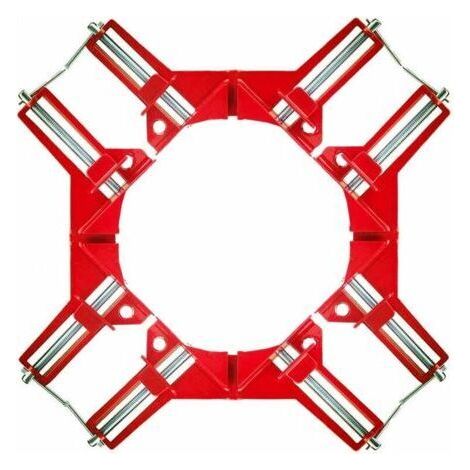 90 Degrés à Angle Droit Pince, 4Pcs Machoire Etau D'Angle Reglable à Bois Ensemble, Serre Joint Angle Rouge Pour Cadre Multi Photo Wedge Menuiserie Soudure (1/5)