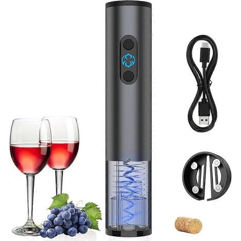 Tire-bouchon électrique, ouvre-bouteille automatique rechargeable par USB, coffret cadeau (AAA) (1/5)