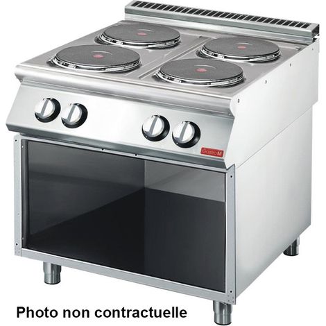 Piano de Cuisson électrique 4 plaques - 10,4 kW - Gastro M