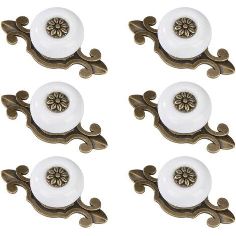 Boutons de Porte Rond Boutons de Tiroir Vintage Poignées de Tiroir avec Vis pour Armoire Bureau Table de Chevet Bibliothèque Meu (1/4)