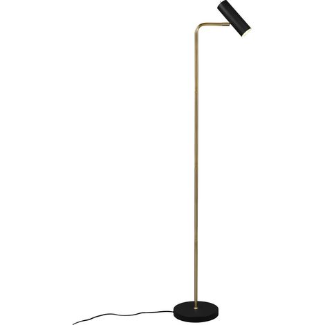 Lampadaire minimaliste orientable noir et or, GU10 5W, Trio VANTOS (1/4)