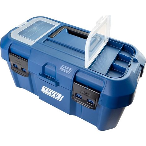 Boîte à outils en plastique bleu TAYG 46, 499x279x254 mm