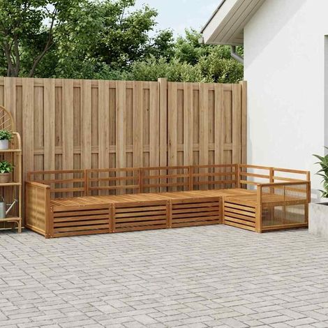 vidaXL Outdoor Sofa Set 5 pcs Natural Solid Acacia Wood (1/5)