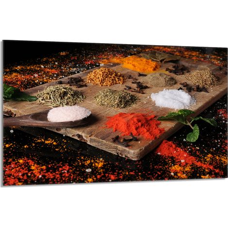 Glasschutzplatte für den Herd 80x52 Gewürze (1/5)