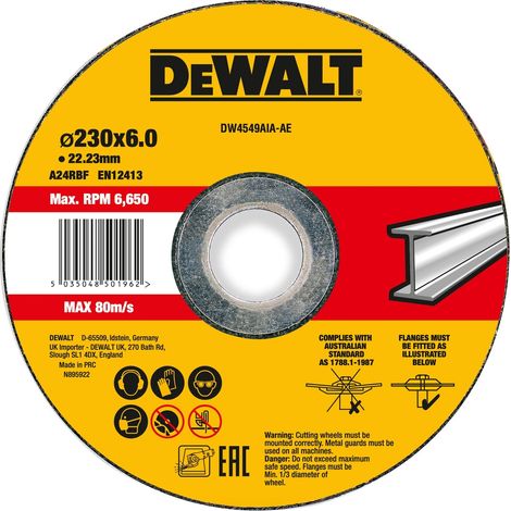 DeWalt Schruppscheibe 230x6x22,23 mm Metall (1/2)