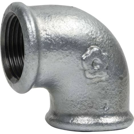 Raccord Coude 90° Femelle/Femelle Fonte Malléable Galvanisée EN 10242 1''
