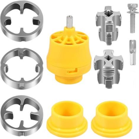 Ensemble d'outils de filetage de tuyaux en PVC de forage électrique avec 3 matrices pour 1/2 \"3/4\" 1 \" (1/5)
