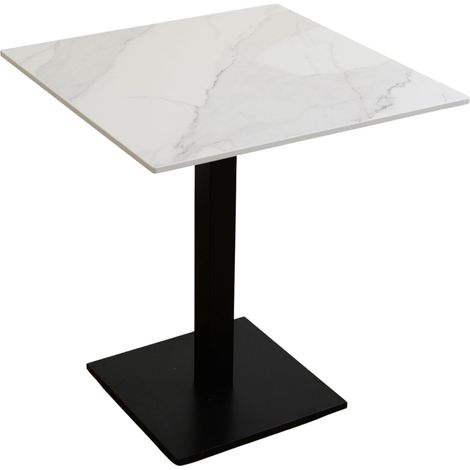 Table pour balcon et jardin, stratifié haute pression (HPL) 12 mm, 65 x 65 cm, Calacatta Olympus (1/5)