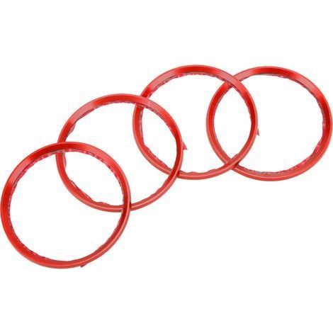 Set mit 4 dekorativen Radnaben-Distanzstücken aus Aluminiumlegierung für Fahrzeugmodifikationen (rot) (1/5)