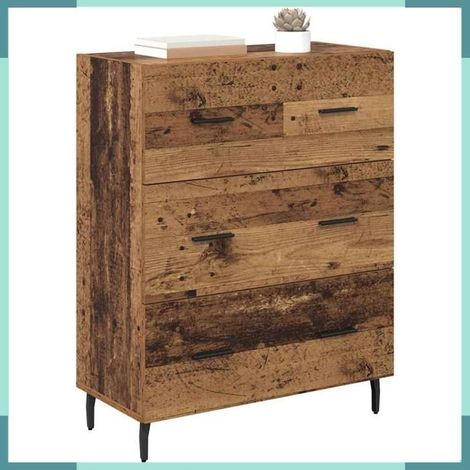 Buffet - 881513 - Bois ancien - Bois d'ingénierie et fer - Avec tiroir (60 kg) (1/5)