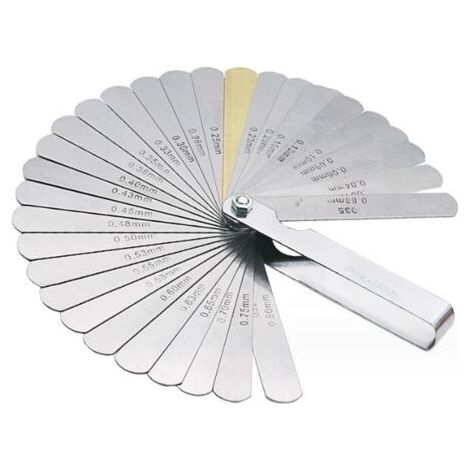 royaluxe -Jauge d'Épaisseur, 32 Lames Jeu Cale Soupape En Acier Inoxydable, Marquage Métrique/impérial, Pour Mesurer L'écart Largeur, Pour la moteur/bougie/soupapes. (1/5)